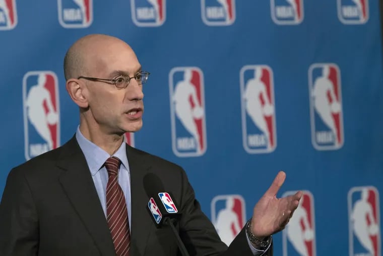 Commissioner Adam Silver spoke to reporters after an NBA Board of Governors meeting in Las Vegas.