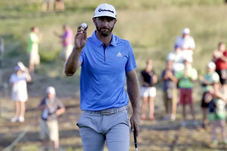Dustin Johnson is atop the leaderboard at 4-under-par after playing his first and second rounds on Friday.