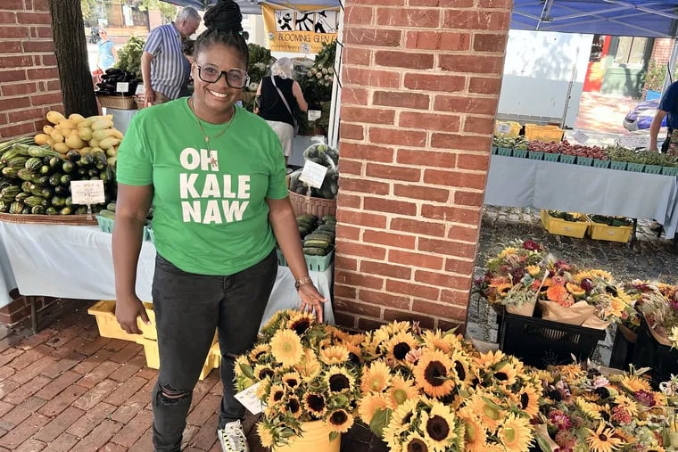 Charisse McGill of Lokal Artisan Foods at Headhouse Farmers Market at Second and Lombard Streets on July 23, 2023.