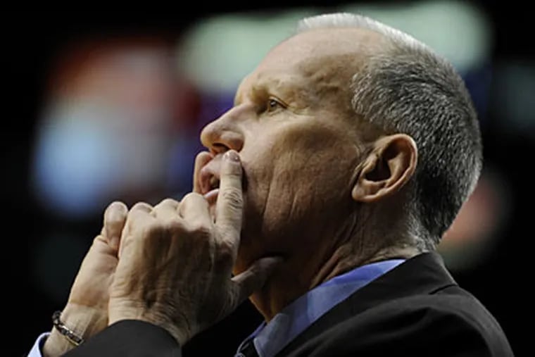Coach Doug Collins said starting a road trip right after Christmas may be difficult for the Sixers. (Greg Wahl-Stephens/AP Photo)