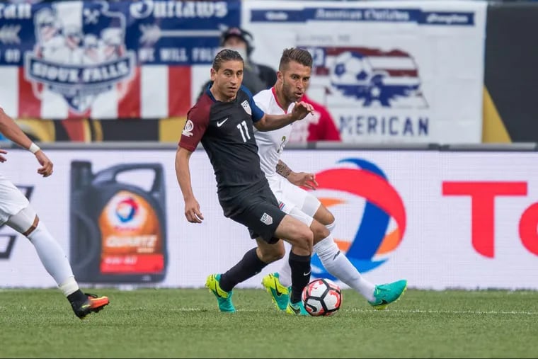 Philadelphia Union midfielder Alejandro Bedoya played for the United States men’s national soccer team against Costa Rica at the Copa América Centenario in July 2016.