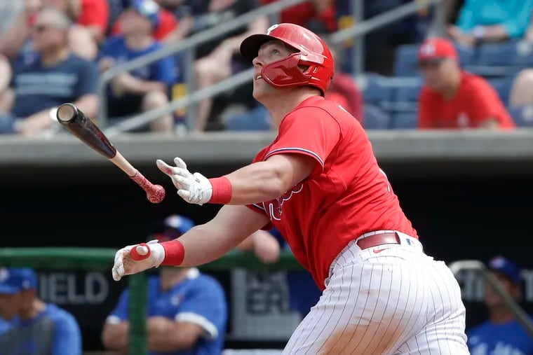 Phillies representative Rhys Hoskins will trade his bat for a video game controller to compete in Major League Baseball’s MLB The Show Players League.