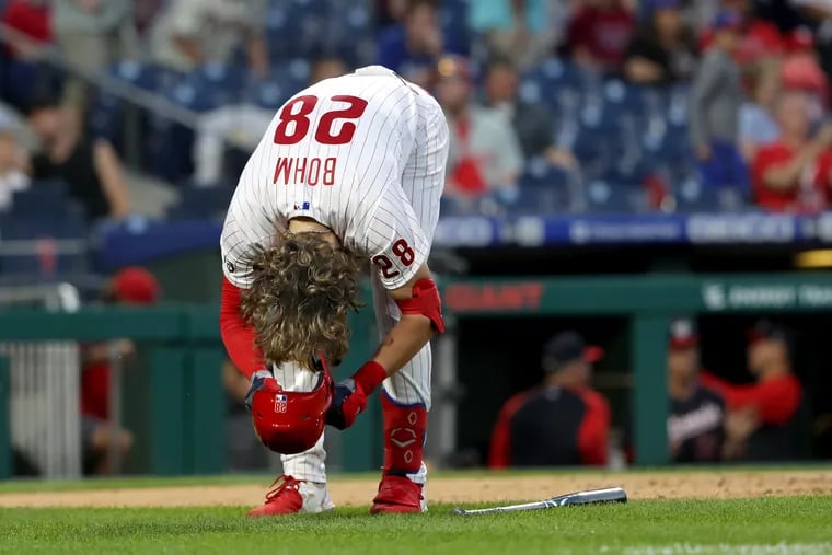 Alec Bohm endured plenty of frustrating moments this season before the Phillies sent him to triple A on Sunday.