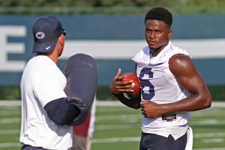 Justin Shorter (6) will start at wide receiver for Penn State as a redshirt freshman.