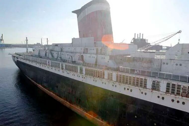 The SS United States has been docked at Pier 82 on the Delaware River since 1996.