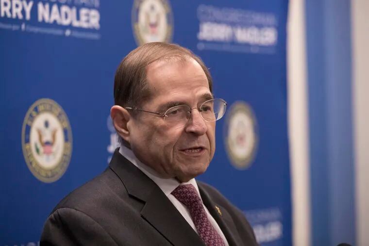 U.S. Rep. Jerrold Nadler, D-N.Y., chair of the House Judiciary Committee, speaks during a news conference, Thursday, April 18, 2019, in New York.