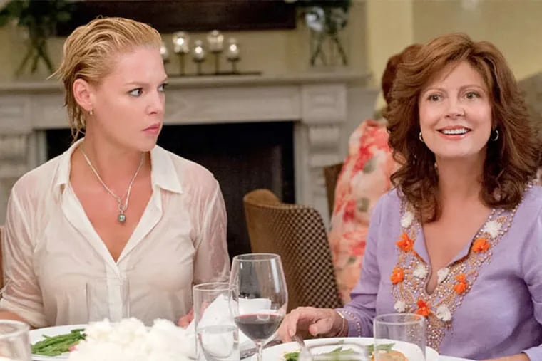 Katherine Heigl (left) as Lyla with Susan Sarandon as Bebe in &quot;The Big Wedding.&quot;