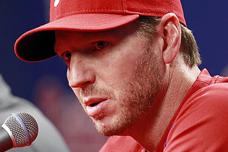 "He's feeling a lot better than he has in a long time," Rich Dubee said about Roy Halladay. (Yong Kim/Staff file photo)