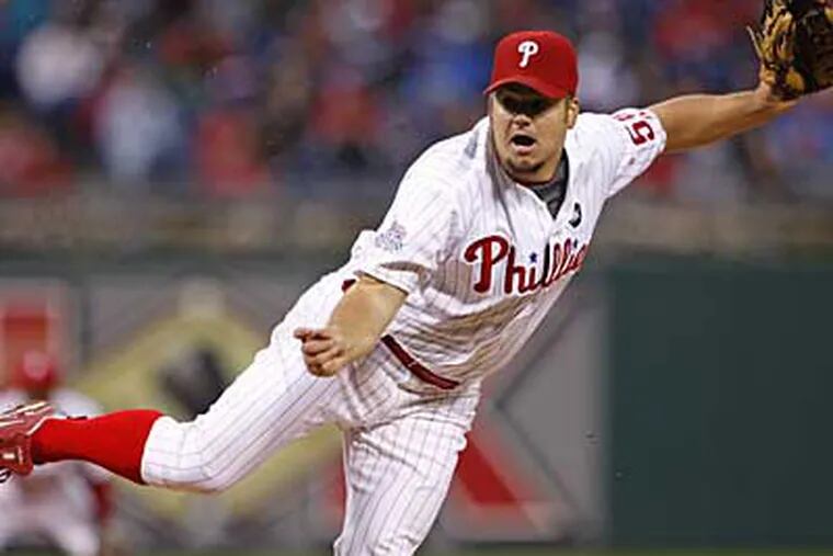 Joe Blanton takes the mound tonight as the Phillies, who are 16-6 on the road this season, play the first of a three-game series against the Padres in San Diego. (Ron Cortes/Staff file photo)