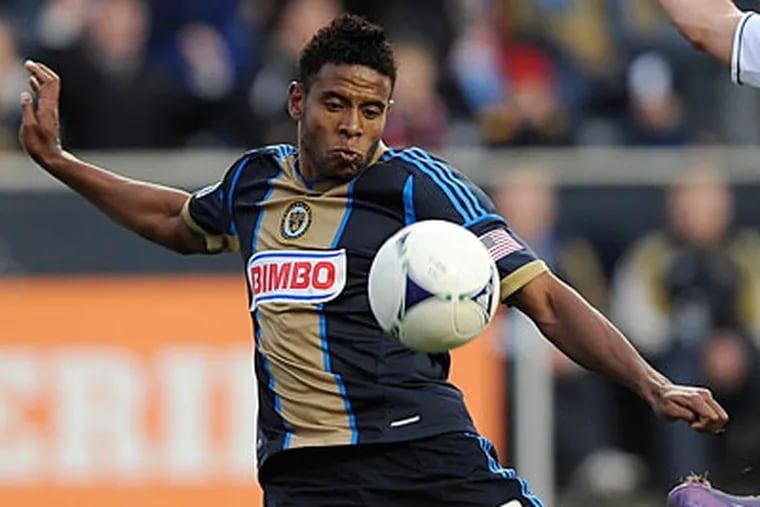 While Lionard Pajoy scored two goals against Red Bull New York, the Union missed other opportunities. (Michael Perez/AP Photo)