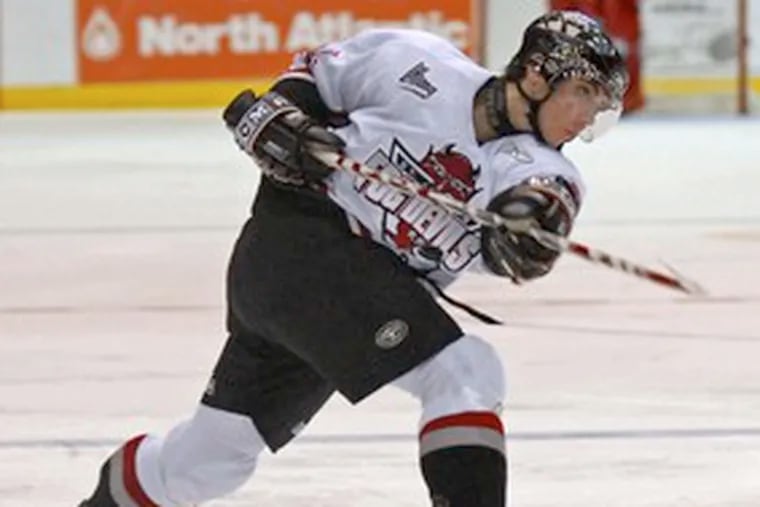 T.J. Brennan, of Moorestown, N.J., scored 16 goals in the Quebec Major Junior Hockey League.