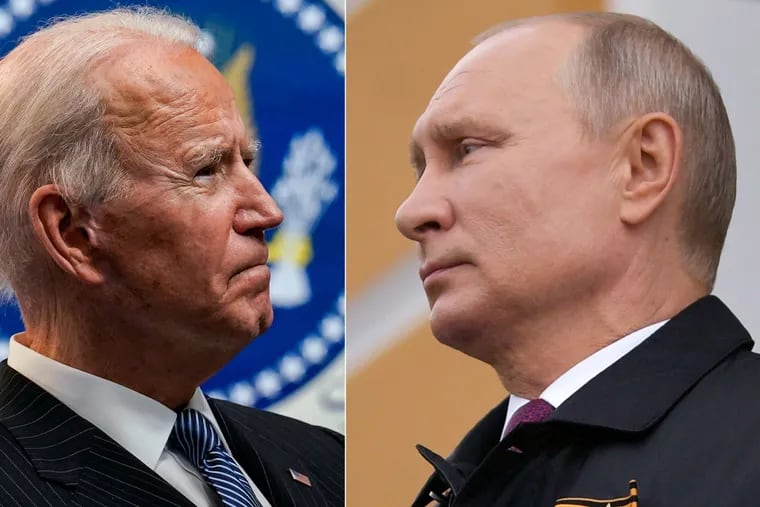 U.S. President Joe Biden and Russian President Vladimir Putin.
