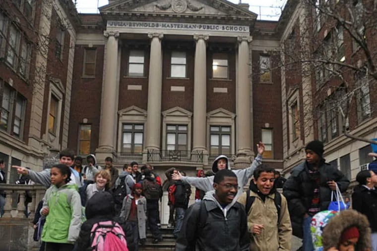White students who attend a special admission schools concentrated at a few of them in ways that can’t be explained by geography alone, Pew Charitable Trusts found. Central, the Arts Academy at Benjamin Rush, Masterman (pictured here) and the magnet program at Northeast High all had over-representations of white students.