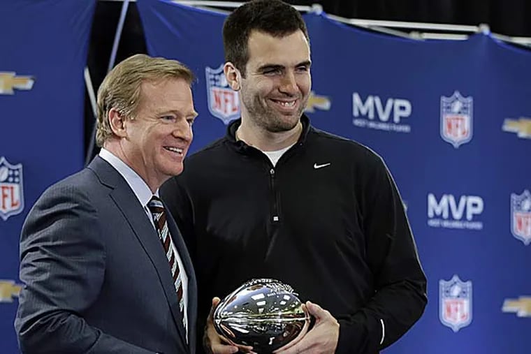 With only an hour and a half of sleep, Joe Flacco was still sharp enough the morning following his brilliant performance in Super Bowl XLVII changed his life dramatically. (Darron Cummings/AP)