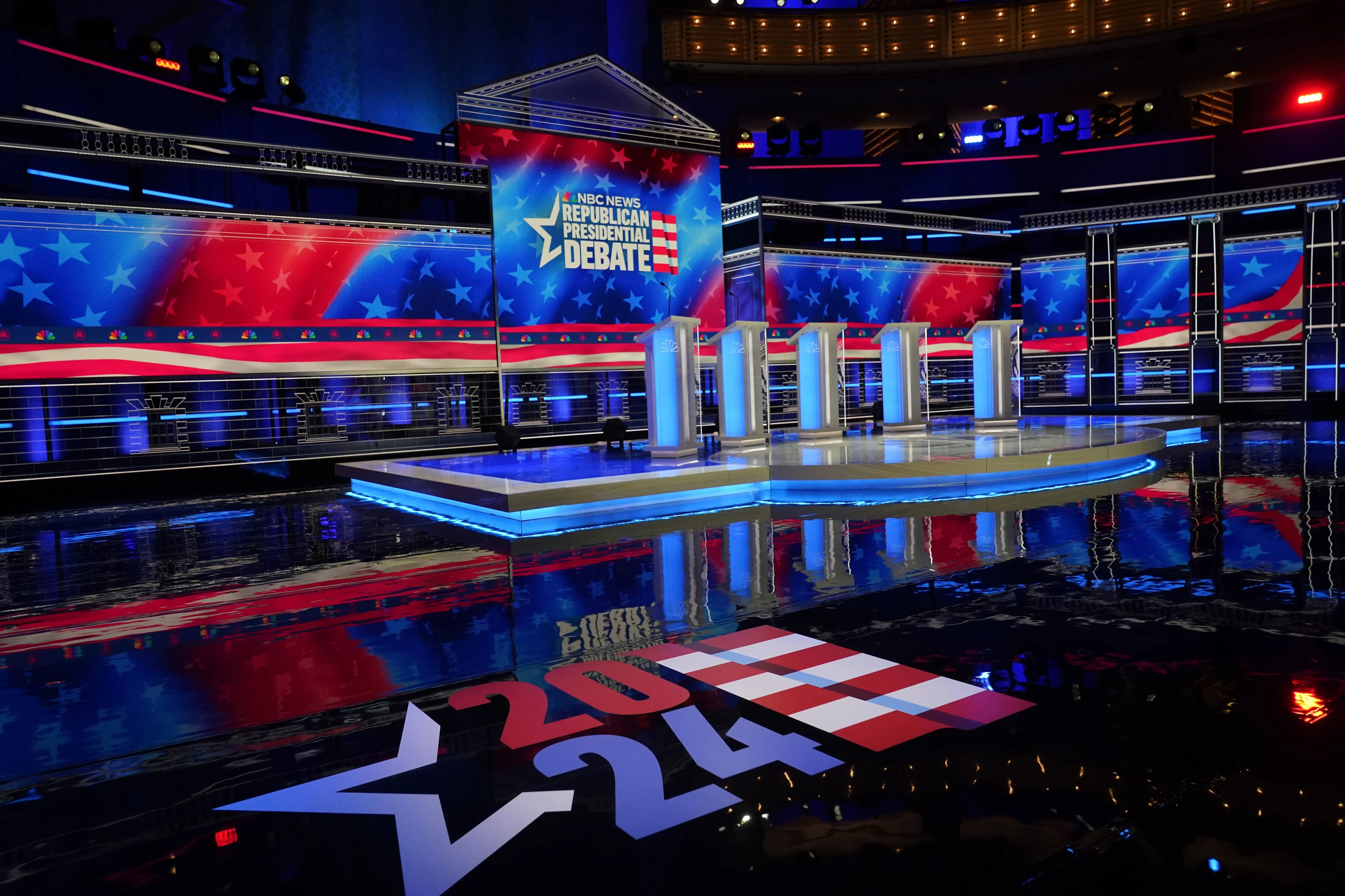 The stage is set for the third Republican presidential debate in Miami on Wednesday night.
