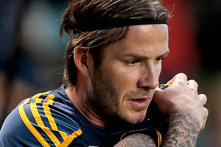 David Beckham didn't come to Philadelphia for the Galaxy's game against the Union. (Bret Hartman/AP file photo)