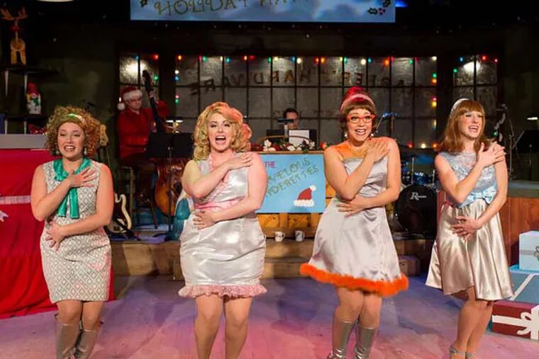 All Photos Are by Chrissy K. Photography
Pictured is the cast of Winter Wonderettes. 
L-R Kat Borrelli, Laura Catlaw, Rachel Camp, and Janet Rowley