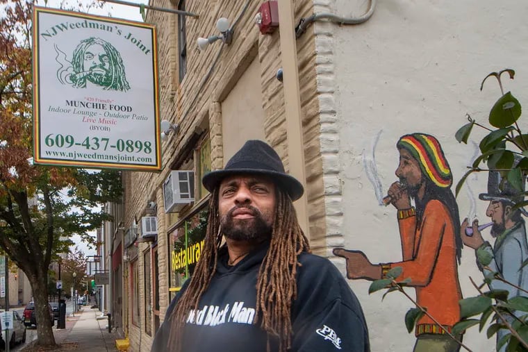 Activist Ed Forchion in front of his store in Trenton. Forchion openly sells marijuana and mushrooms directly across from city hall.