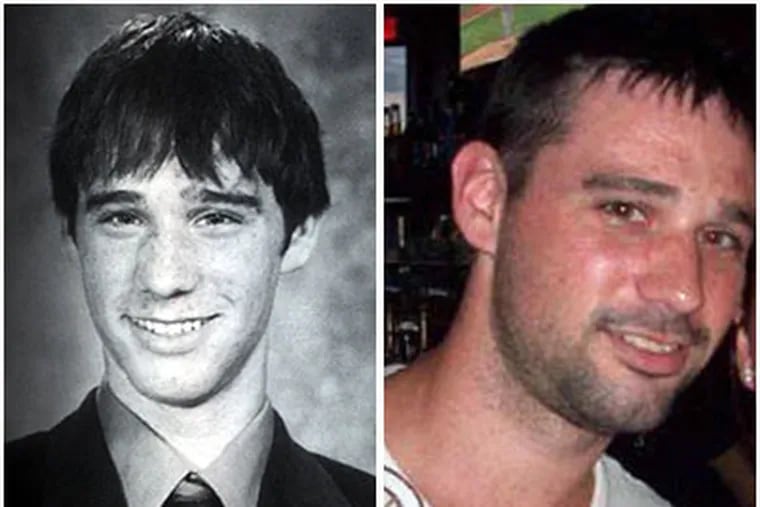 David Sale, left, a 2005 yearbook photo and, right, a more recent snapshot.