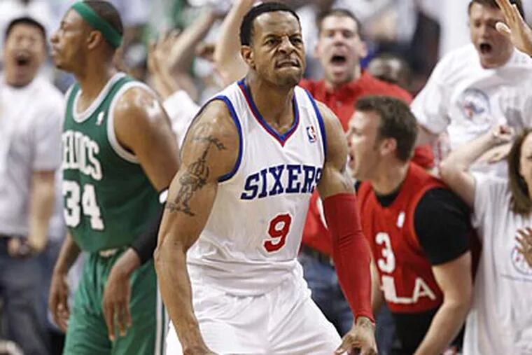 Sixers swingman Andre Iguodala scored 16 points against the Celtics in Game 4 on Friday. (Ron Cortes/Staff Photographer)