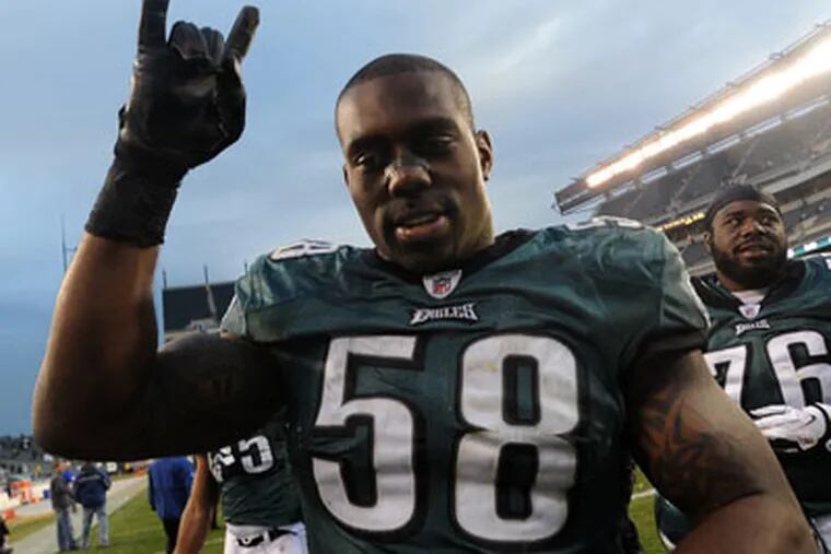 Trent Cole has recorded double-digit sacks in four of the last five seasons. (Michael Perez/AP file photo)