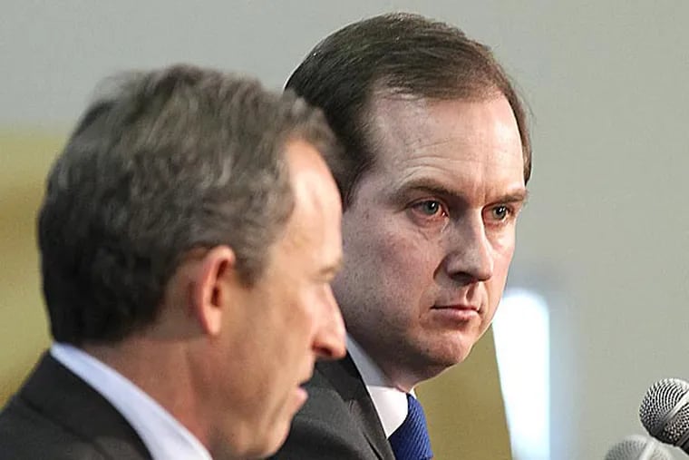 While the top priority for Sam Hinkie is to find a new coach for the 76ers, his first order of business will be at the NBA draft combine. (Yong Kim/Staff Photographer)