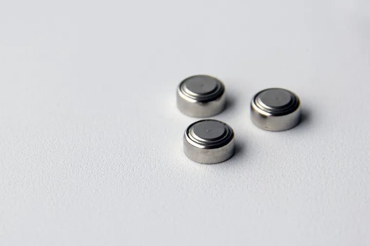 Small button batteries.