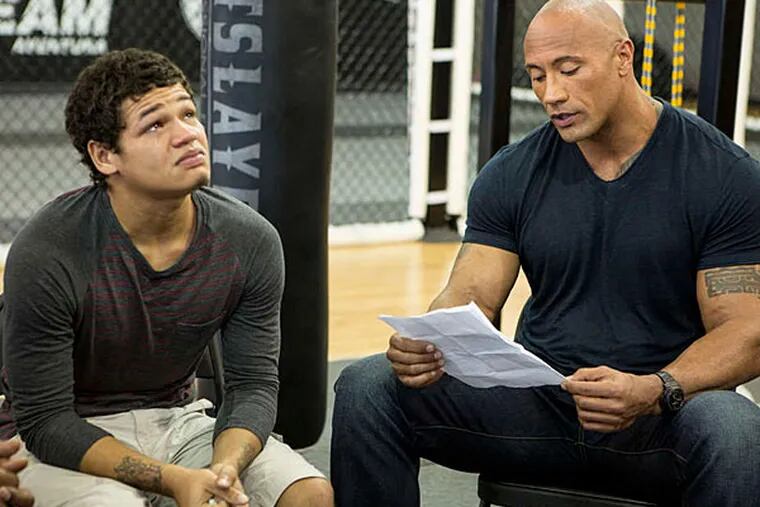 Dwayne &quot;The Rock&quot; Johnson, who helps at-risk teenager Terrell turn his life around. (FRANK MASI)