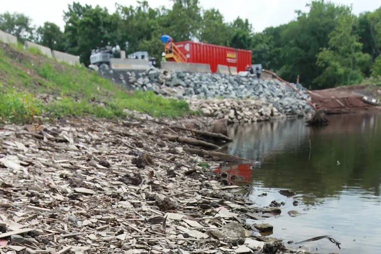 In 2014, workers drained a reservoir at the BoRit Superfund Site and removed thousands of asbestos tiles. The EPA says the site is one of four in the Philly region with development potential.