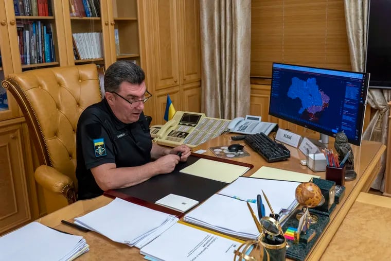 The head of Ukraine's powerful National Security Council, Oleksiy Danilov, in his office in Kyiv on Friday.