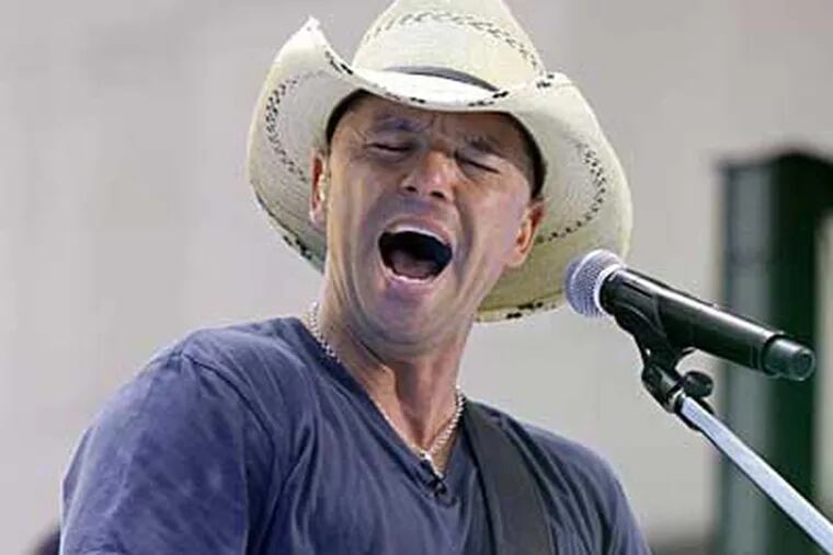 Kenny Chesney performs on the "Today" show in New York. (AP Photo/Richard Drew)