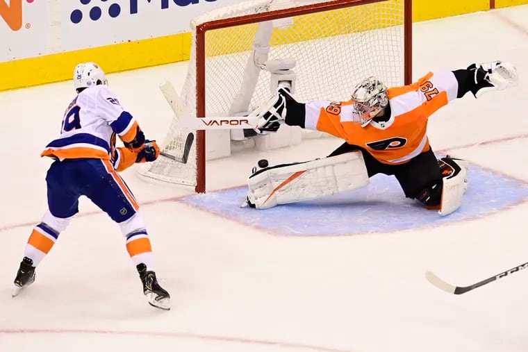Brock Nelson scored the Islanders' third goal shortly after stripping Claude Giroux at the other end of the ice moments before.