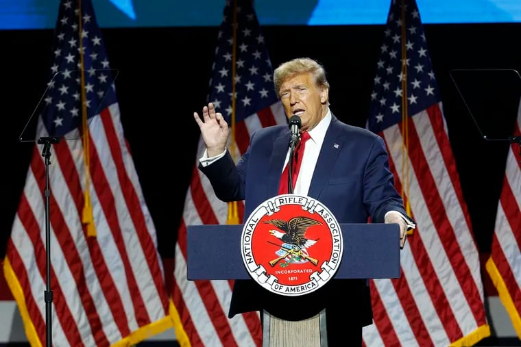 Republican presidential candidate Donald Trump at the National Rifle Association's Presidential Forum in Harrisburg last month.