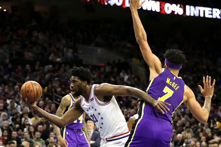 JaVale McGee (right) could fit the bill as a backup big man capable of spelling Joel Embiid for long stretches next season.