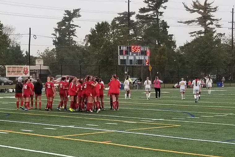 Haddon Township finished a thrilling 1-0 win over Woodbury with an overtime goal from Grace Gentlesk.