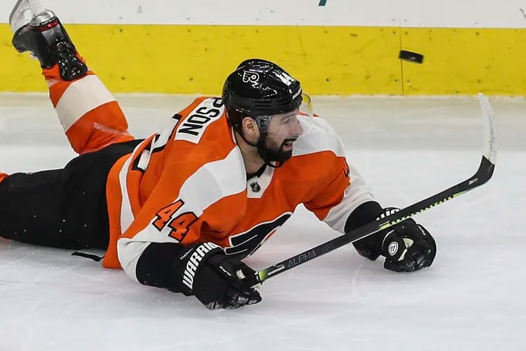 Nate Thompson dived right into the postseason with a goal and solid defensive play in Sunday's win over the Bruins.