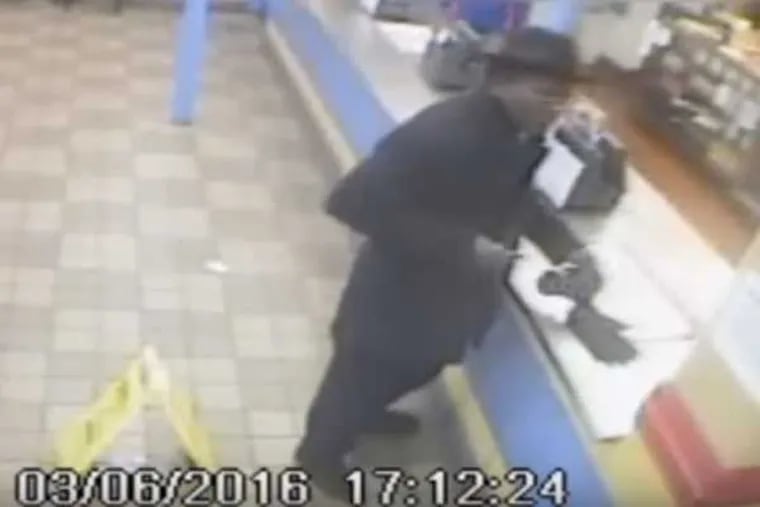 Police are looking for the gunman in a shooting at a North Philadelphia restaurant.