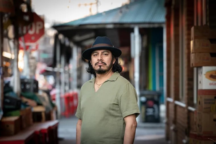 Marcos Tlacopilco, shown here in front of his restaurant Alma del Mar, in Philadelphia, Monday January 30, 2023. Marcus Tlacopilco won a wage theft claim in court in 2018 but never got paid the full $10,000 he was owed from his former employer, who ran a construction business.