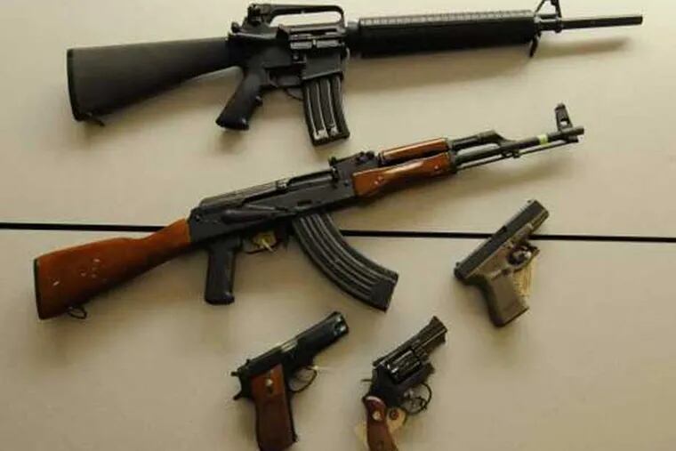 Firearms from the Allegheny County Medical Examiner Office's crime lab. (AP photo)