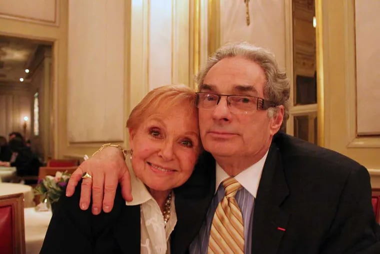 Jeannine Mermet with chef Georges Perrier at his restaurant, Le Bec-Fin, in about 2012.