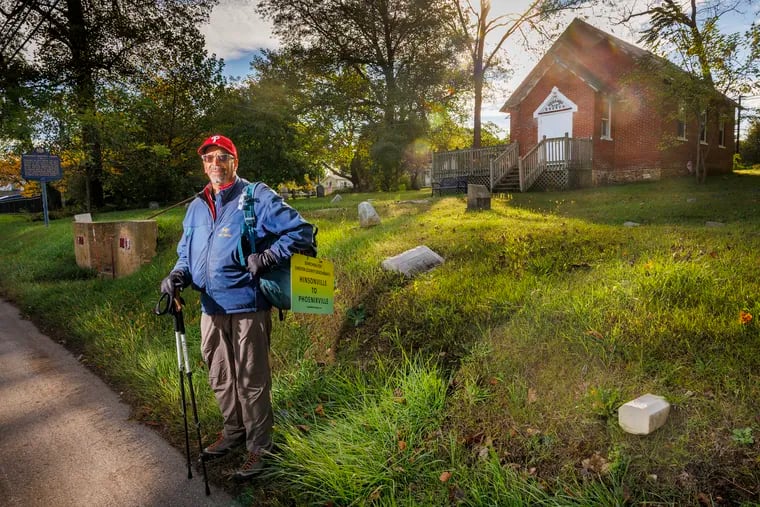 Ken Johnston, the Philadelphia "walking artist," walked to Canada to observe the 200th anniversary of Harriet Tubman's birth. On Monday he started at the Hosanna African United Methodist Protestant Church at 1517 Baltimore Pike, Lincoln University, heading to Phoenixville, Pa. where he anticipates arriving on Sunday.