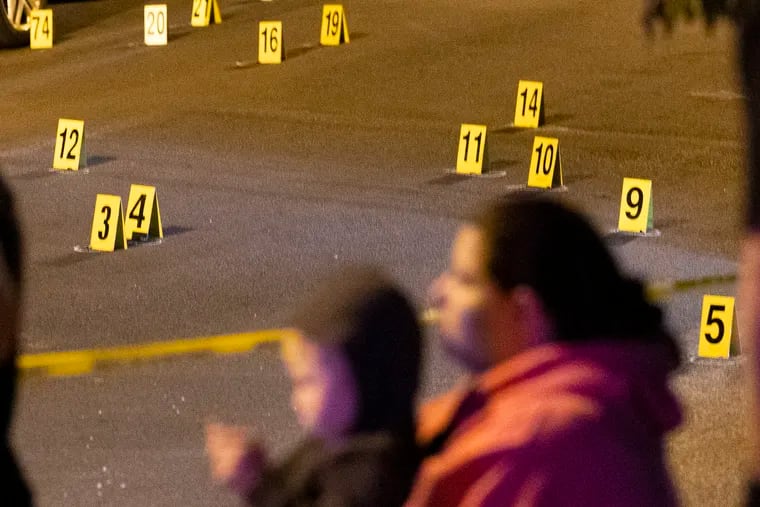 One 14-year-old boy was killed and four other teens were injured in a shooting near the Roxborough High School football field on Tuesday.