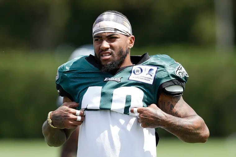 Eagles wide receiver DeSean Jackson, shown at a recent practice, has led the NFL in yards per catch in three of the last five seasons.