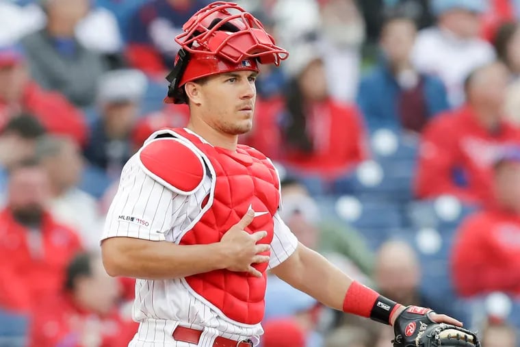 Free-agent catcher J.T. Realmuto lost a potential suitor when the New York Mets signed James McCann.