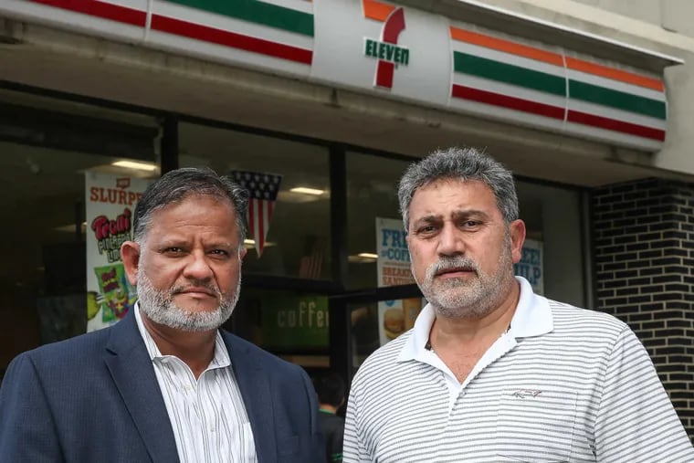 7-11 owners Manzoor Chughtai, left and Bilal Barqawi, Monday, May 1, 2017.