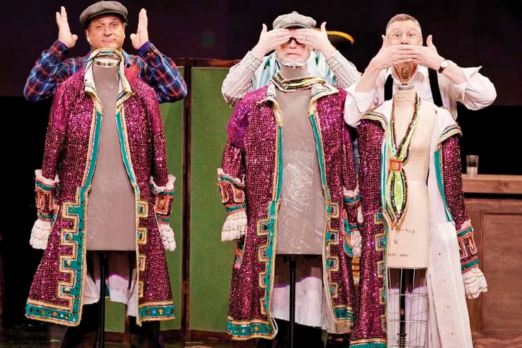 John Monforto, Josh Totora and Neill Hartley in "The Three Maries" at the Prince to Jan. 10. 
Credit: Christoper Sapienza / Wiseman Productions