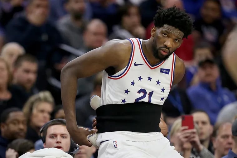Joel Embiid has played through back soreness in the 76ers' last four games.