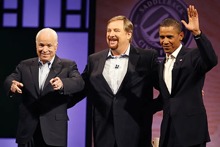 President-elect Barack Obama is taking a lot of heat for selecting the Rev. Rick Warren to give the inaugural invocation next month. (Richard Vogel/AP file photo)