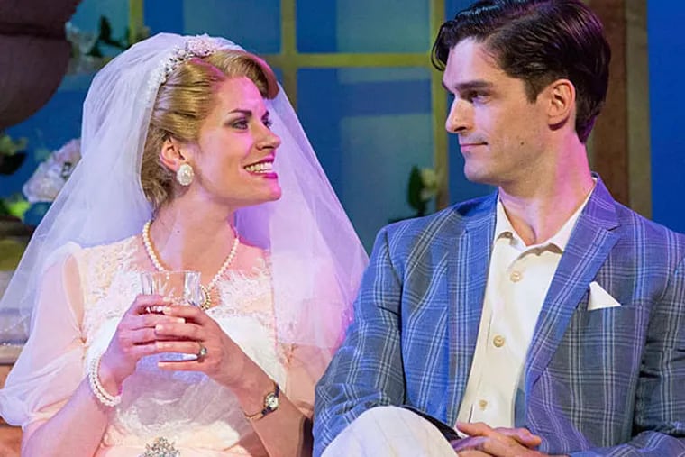 Megan Nicole Arnoldy and Paul Schaefer in Walnut Street Theatre’s production of High Society. (Photo by Mark Garvin)