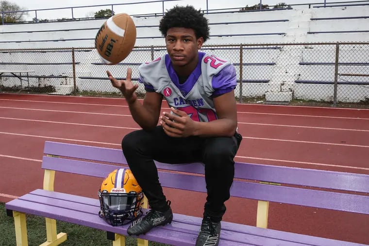 Camden football player Nazir Dale a sophomore, he has become the featured running back.